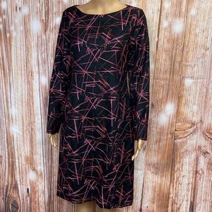 Tom And Linda Platt Vintage 90’s Abstract Embroidered‎ Dress